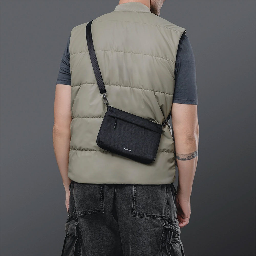 SwitchEasy Sacoche Utility Crossbody Bag + Strap Phone Lanyard 20mm 2L - Graphite Black