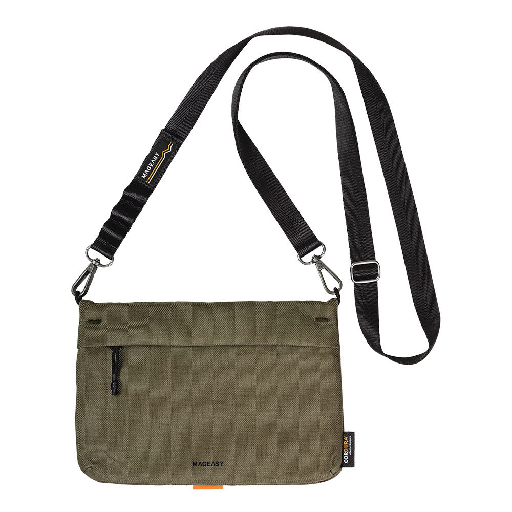 SwitchEasy Sacoche Utility Crossbody Bag + Strap Phone Lanyard 20mm 2L - Wild Green + Black