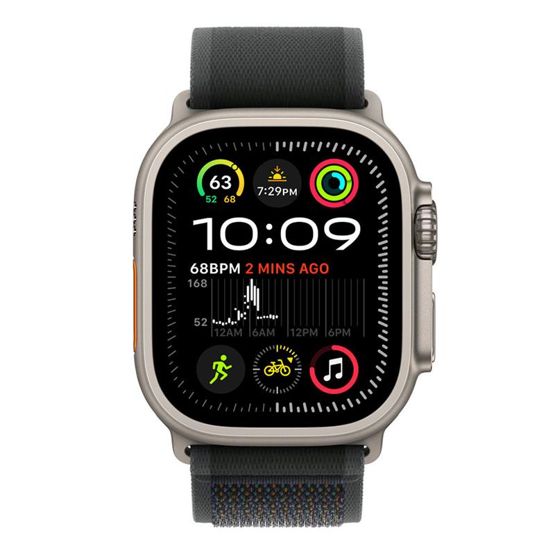 Apple Watch 49mm Black Trail Loop - M/L - Natural Titanium Finish *Rozbalený*