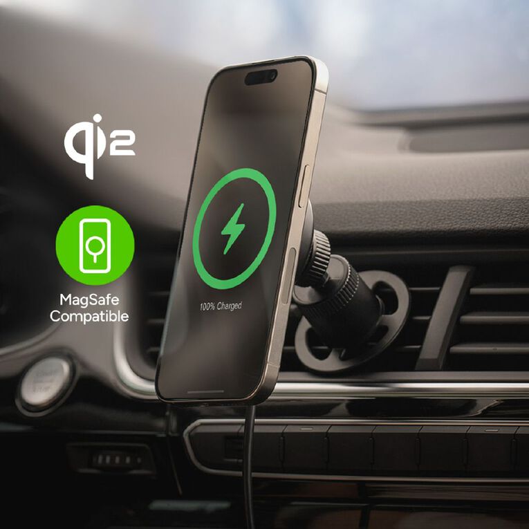 Mophie Snap+ wireless charging Ventmount Qi2 - čierna