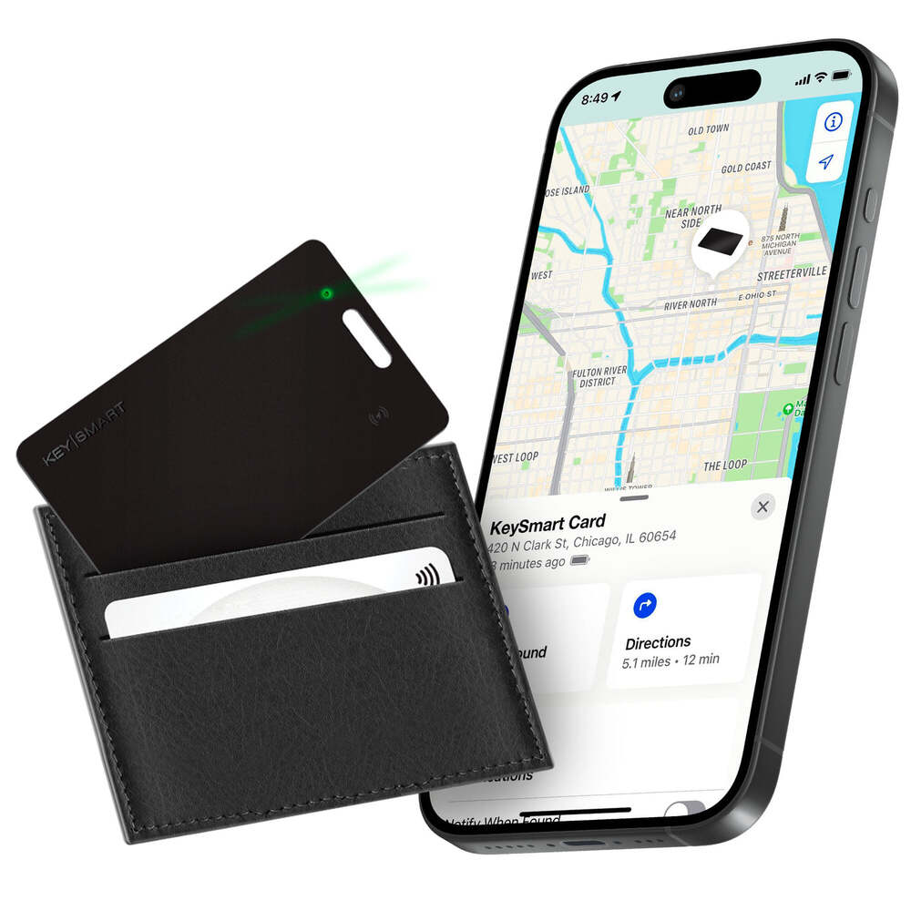 KeySmart SmartCard s Apple Find My - čierna