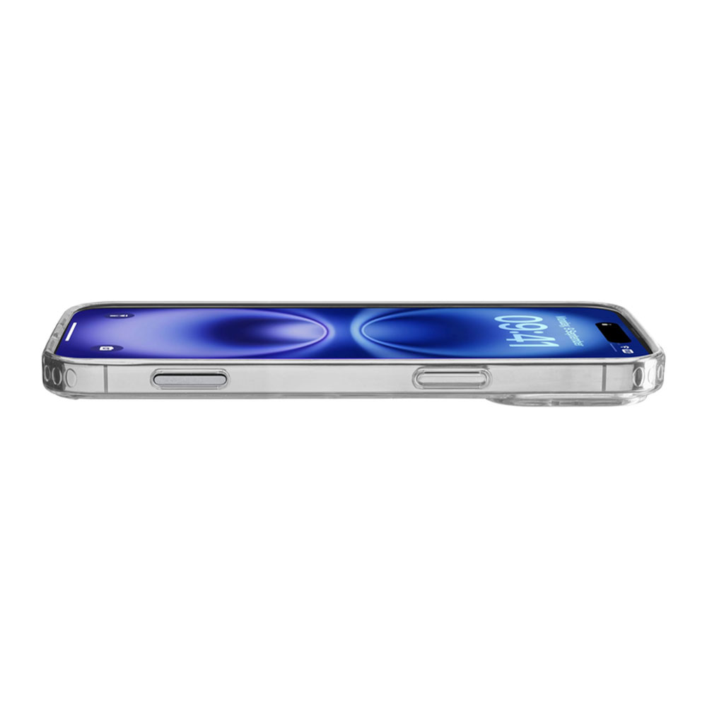 CellularLine Clear Duo zadný kryt s ochranným ramčekom pre iPhone 16, transparentná