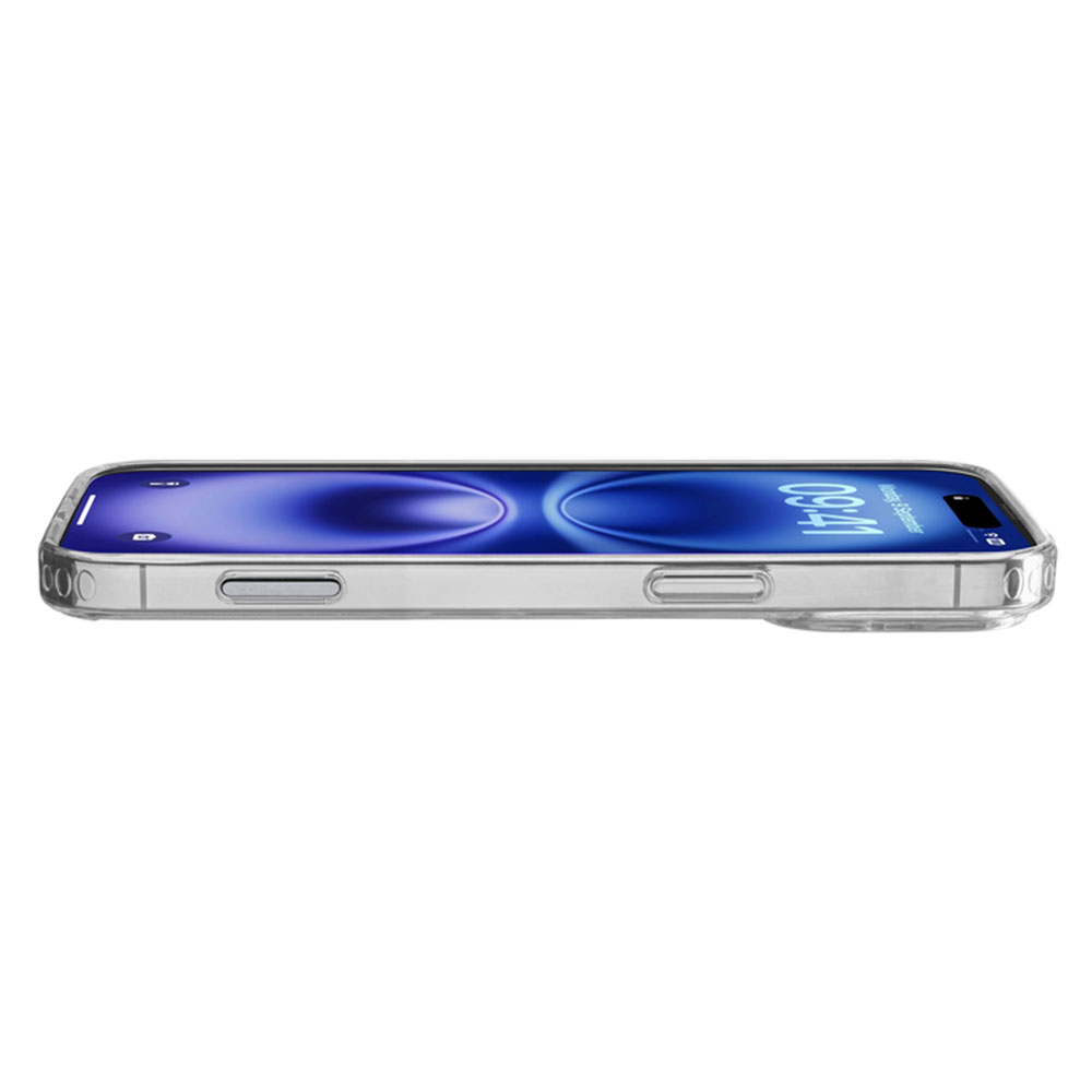 CellularLine Clear Duo zadný kryt s ochranným ramčekom pre iPhone 16 Plus, transparentný