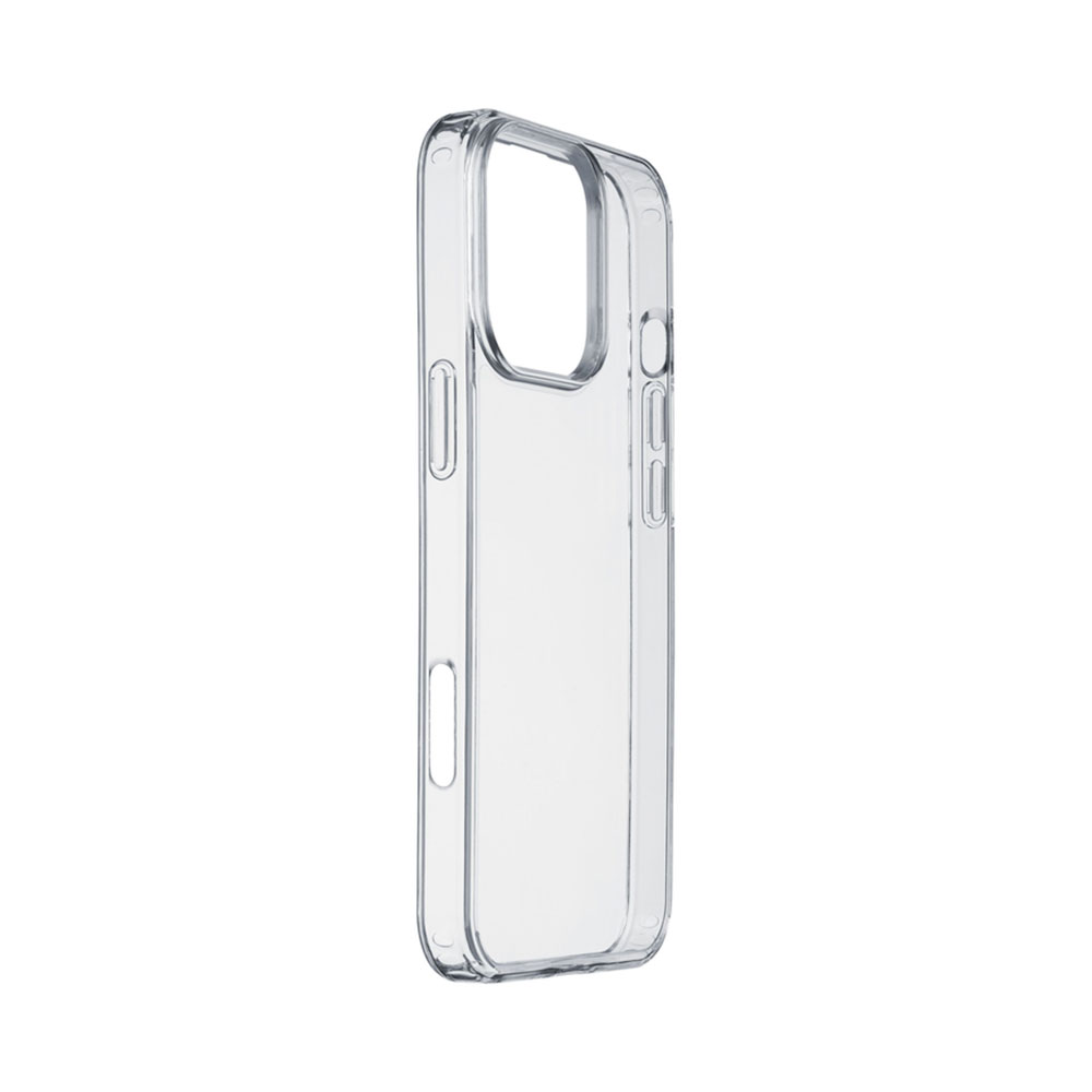 CellularLine Clear Duo zadný kryt s ochranným ramčekom pre iPhone 16 Pro, transparentný