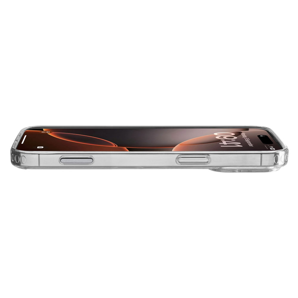 CellularLine Clear Duo zadný kryt s ochranným ramčekom pre iPhone 16 Pro Max, transparentný