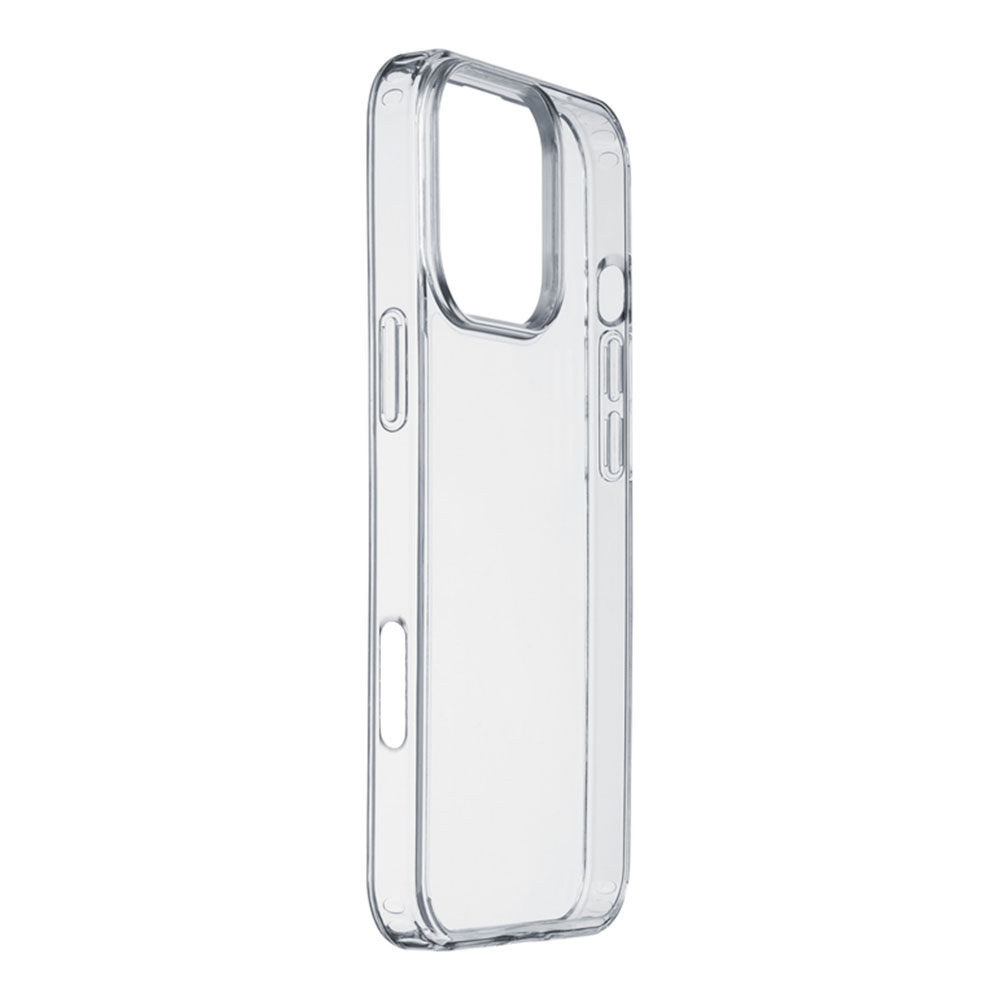 CellularLine Clear Duo zadný kryt s ochranným ramčekom pre iPhone 16 Pro Max, transparentný