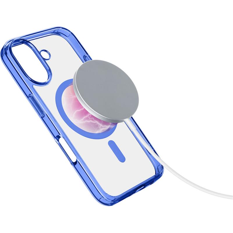 Cellularline Iconic Mag s podporou Magsafe pre Apple iPhone 16, číry/tmavo modrý