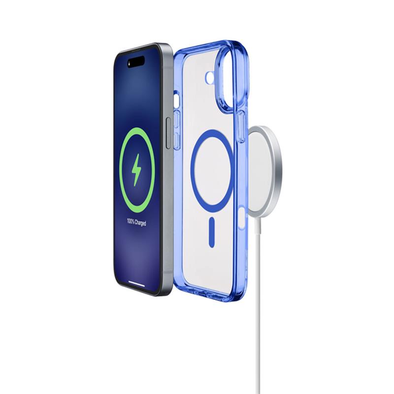 Cellularline Iconic Mag s podporou Magsafe pre Apple iPhone 16, číry/tmavo modrý