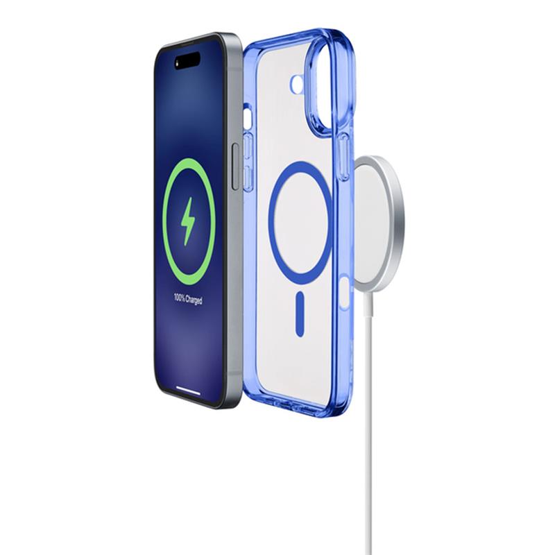 Cellularline Iconic Mag s podporou Magsafe pre Apple iPhone 16 Plus, číry/tmavo modrý