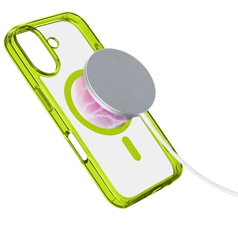 Cellularline Iconic Mag s podporou Magsafe pre Apple iPhone 16 Plus, číry/limtekový