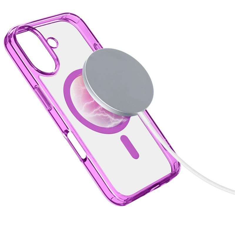 Cellularline Iconic Mag s podporou Magsafe pre Apple iPhone 16 Plus, číry/ružový