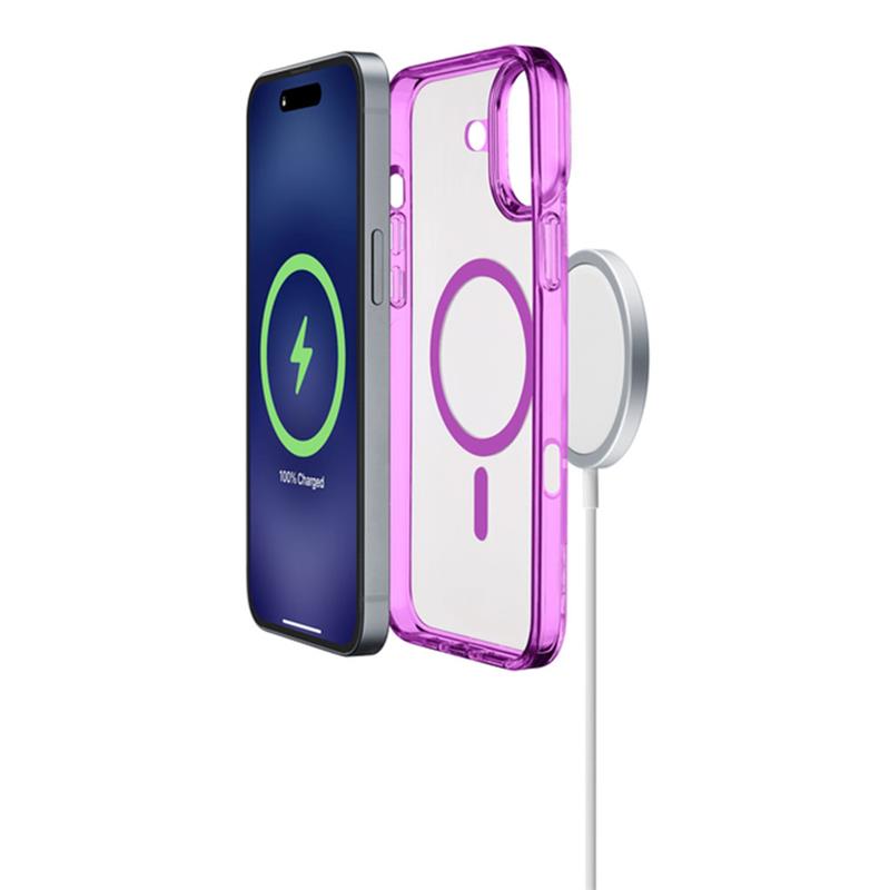 Cellularline Iconic Mag s podporou Magsafe pre Apple iPhone 16 Plus, číry/ružový