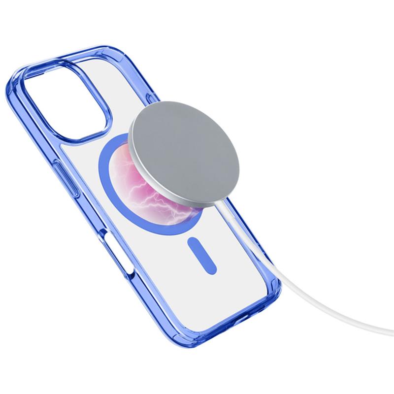 Cellularline Iconic Mag s podporou Magsafe pre Apple iPhone 16 Pro, číry/tmavo modrý