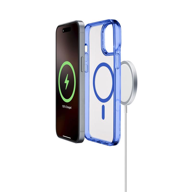 Cellularline Iconic Mag s podporou Magsafe pre Apple iPhone 16 Pro, číry/tmavo modrý
