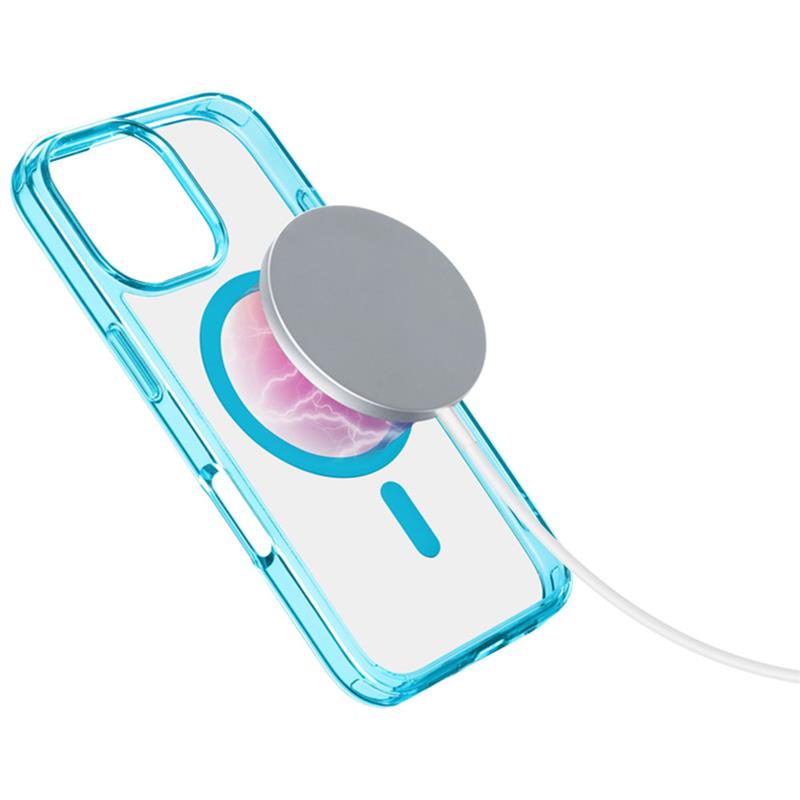 Cellularline Iconic Mag s podporou Magsafe pre Apple iPhone 16 Pro, číry/svetlo modrý