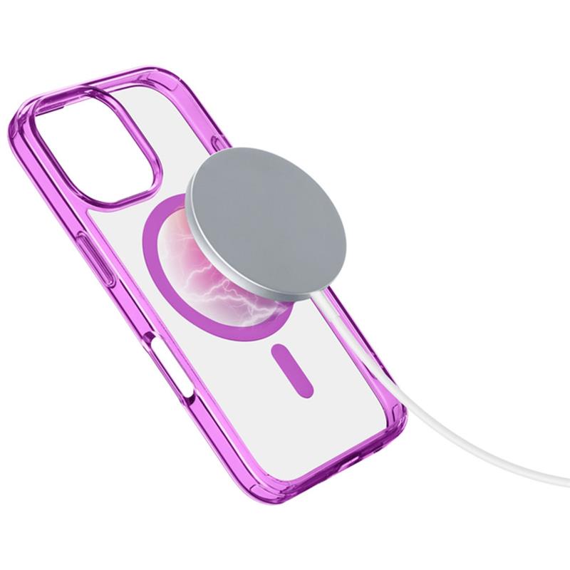Cellularline Iconic Mag s podporou Magsafe pre Apple iPhone 16 Pro, číry/ružový