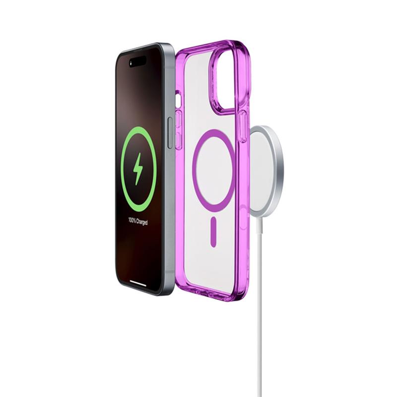 Cellularline Iconic Mag s podporou Magsafe pre Apple iPhone 16 Pro, číry/ružový