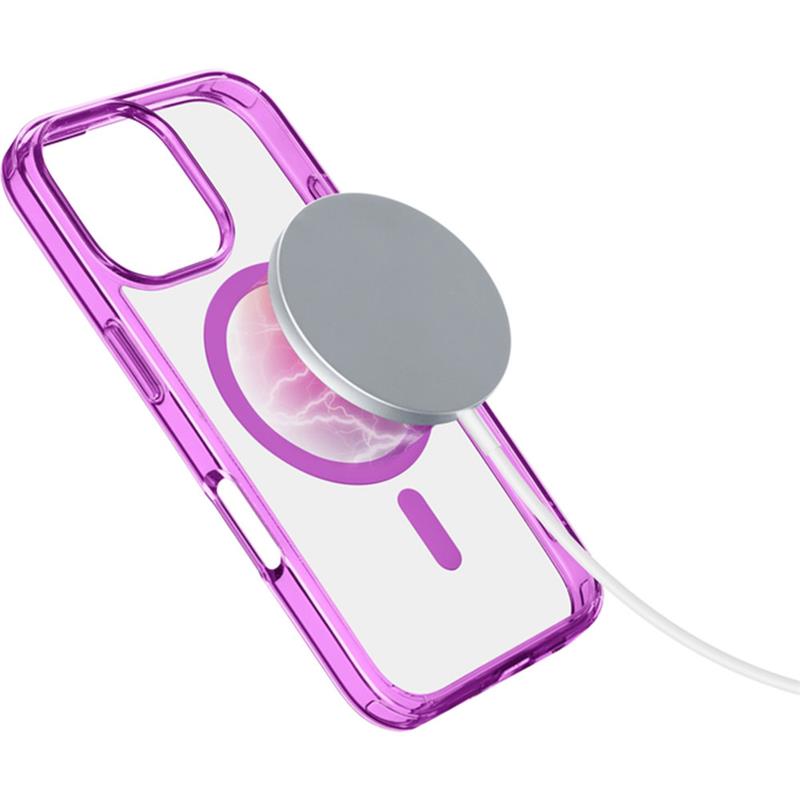 Cellularline Iconic Mag s podporou Magsafe pre Apple iPhone 16 Pro Max, číry/ružový