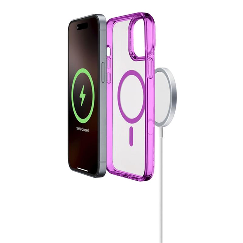 Cellularline Iconic Mag s podporou Magsafe pre Apple iPhone 16 Pro Max, číry/ružový