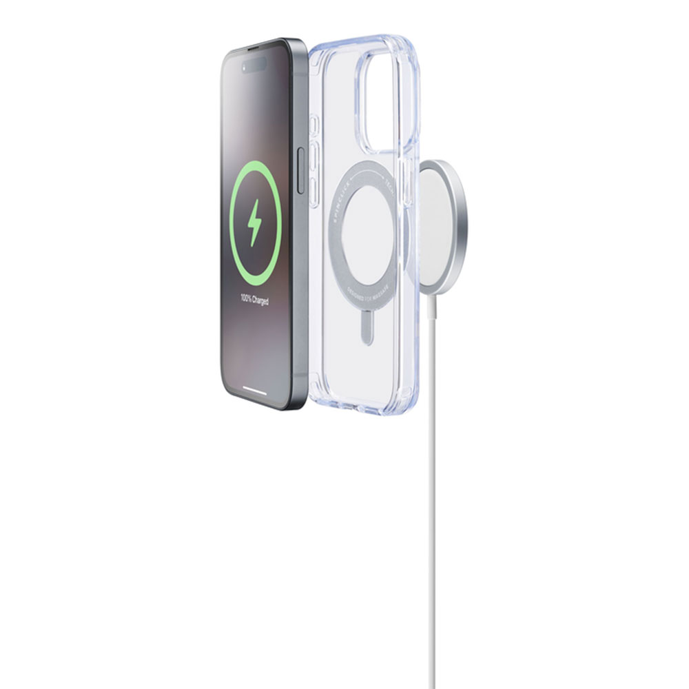 Cellularline Iconic Mag s podporou Magsafe pre Apple iPhone 16 Pro Max, číry/čierny