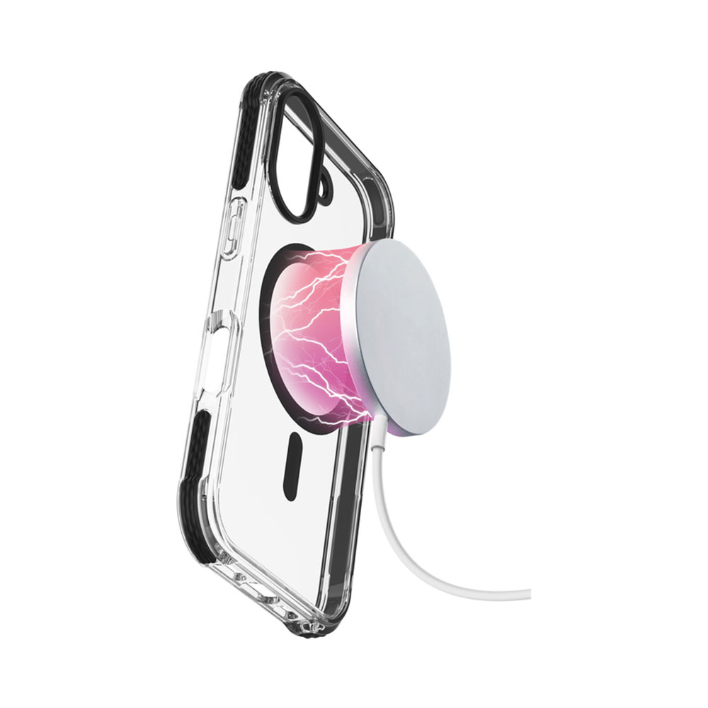 Cellularline Tetra Force Strong Guard Mag s podporou Magsafe pre Apple iPhone 16, transparentý