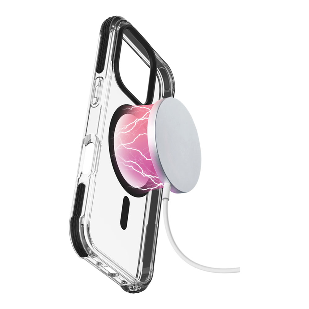 Cellularline Tetra Force Strong Guard Mag s podporou Magsafe pre Apple iPhone 16 Pro Max, transparentý