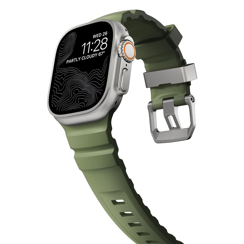 Nomad řemínek Rocky Point Band pro Apple Watch 46/49mm - Forest/Natural