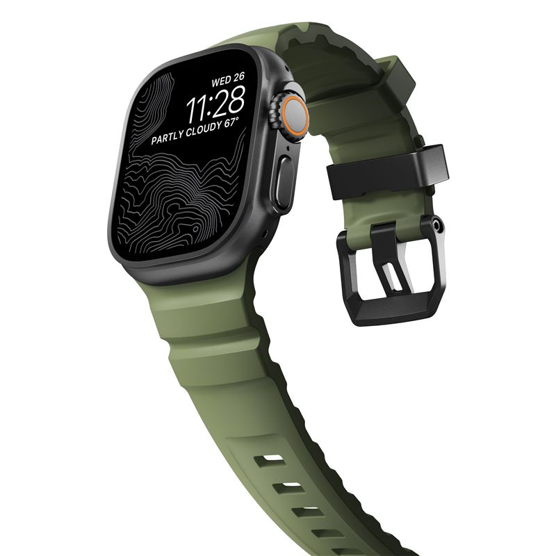 Nomad řemínek Rocky Point Band pro Apple Watch 46/49mm - Forest/Black