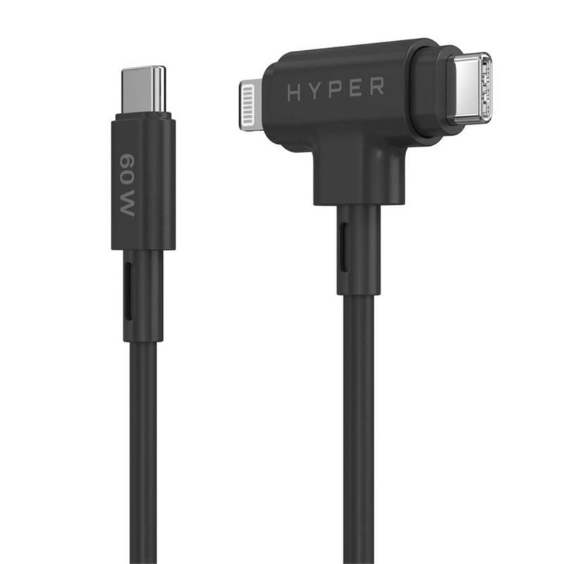 Hyper kábel HyperJuice USB-C/Lightning Hybrid Silicone Cable 1.5m - Black