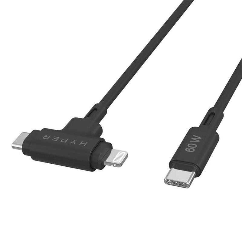 Hyper kábel HyperJuice USB-C/Lightning Hybrid Silicone Cable 1.5m - Black