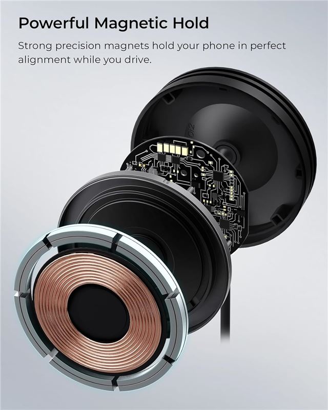 iOttie Velox Mini Qi2 Wireless Dash & Windshield Mount - Black