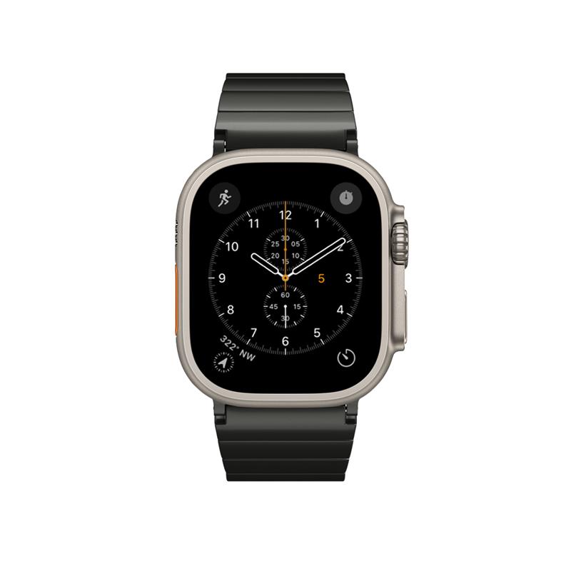 Epico UNUM Titanium Watch Band for Apple Watch SE/Series 1- 9 (42/44/45mm)/10 (46mm)/Ultra (49mm) - čierna