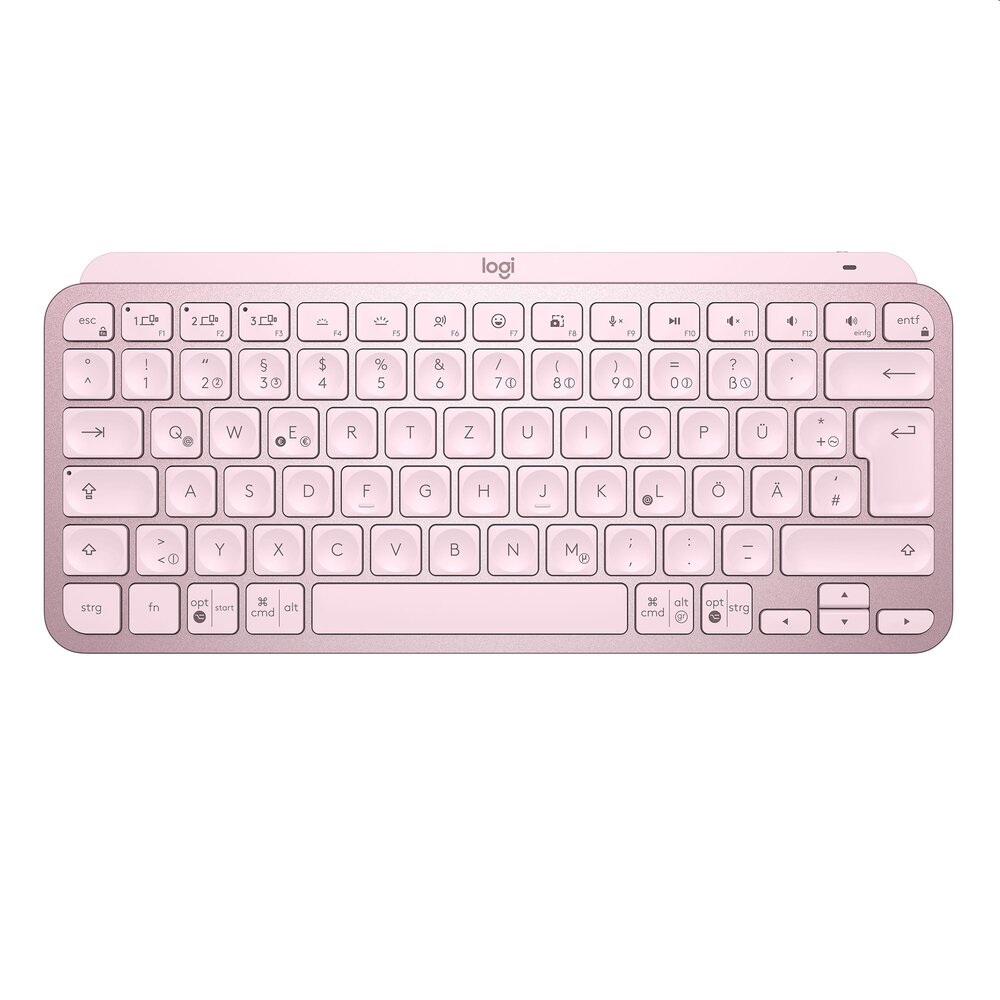 Logitech MX Keys Mini - bezdrôtová podsvietená klávesnica, US - ružová
