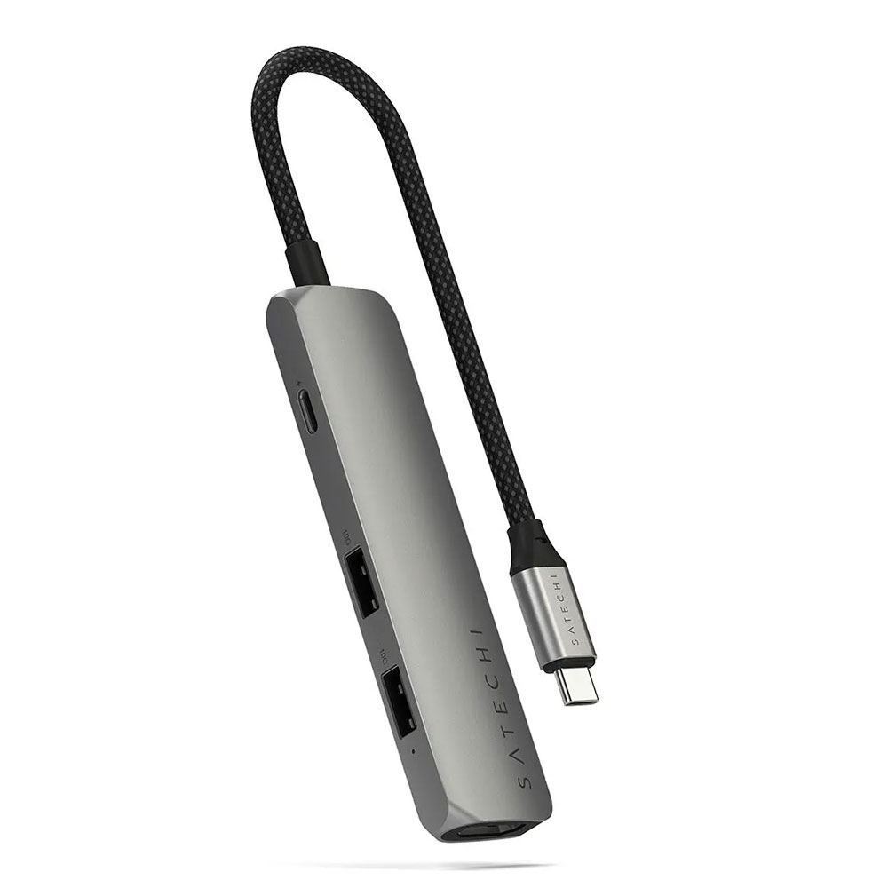 Satechi USB-C 4-in-1 Slim Multiport Adapter - Space Gray