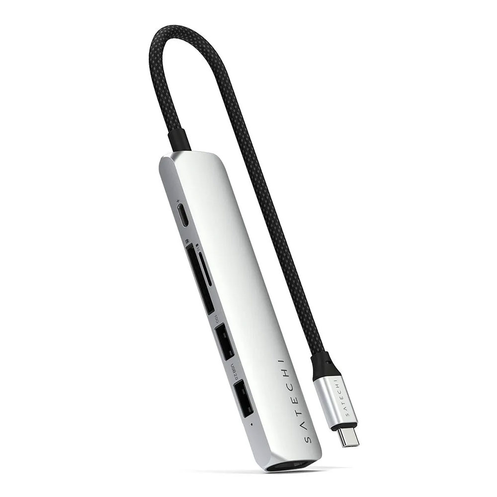 Satechi USB-C 6-in-1 Slim Multiport Adapter - Silver