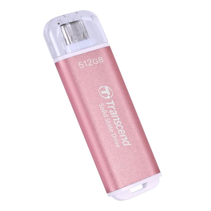 Transcend SSD 512GB ESD300 USB 3.2 Gen 2x1 - Pink