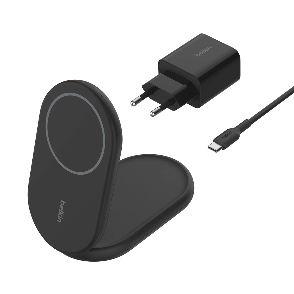 Belkin Boost Charge Magnetic Wireless Charger with Qi2 15W + 20W Charger - Black
