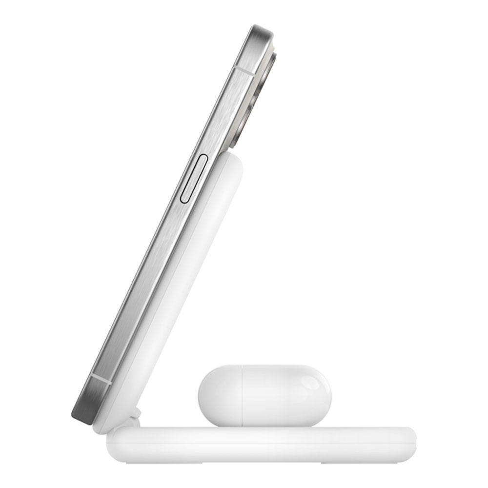 Belkin Boost Charge 2-in-1 Magnetic Foldable Wireless Charger with Qi2 15W + 36W Charger - White