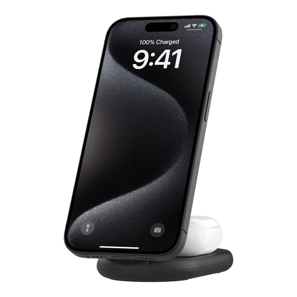 Belkin Boost Charge 2-in-1 Magnetic Foldable Wireless Charger with Qi2 15W + 36W Charger - Black