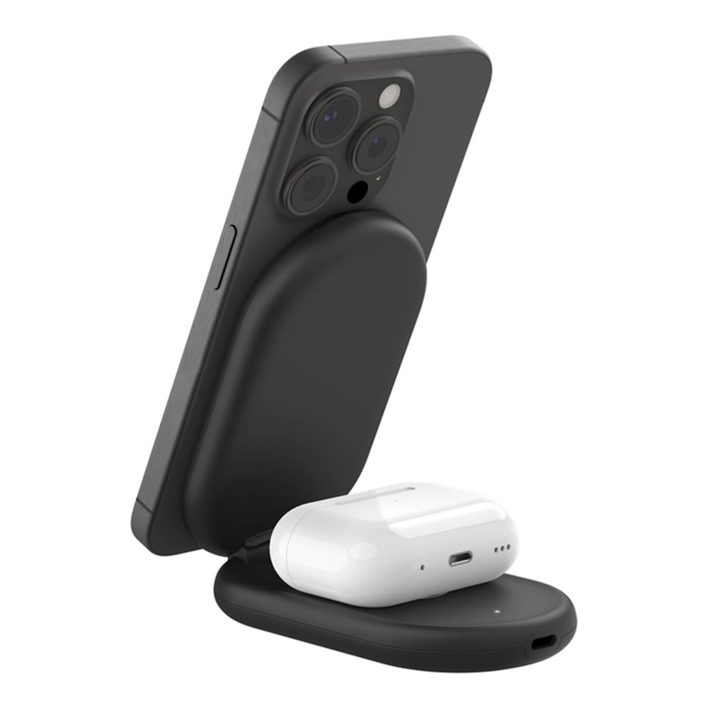 Belkin Boost Charge 2-in-1 Magnetic Foldable Wireless Charger with Qi2 15W + 36W Charger - Black