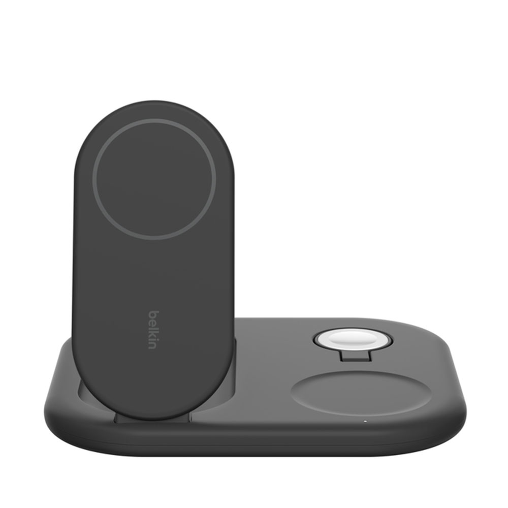 Belkin Boost Charge 3-in-1 Magnetic Foldable Wireless Charger with Qi2 15W + 36W Charger - Black