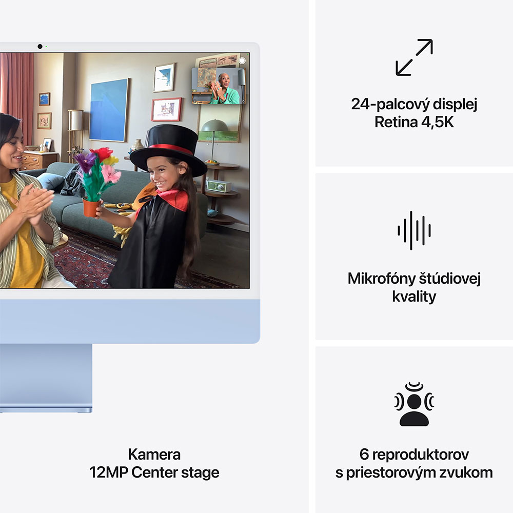 iMac 24" 4.5K Apple M4 10C CPU 10C GPU 24GB 512GB Modrý SK