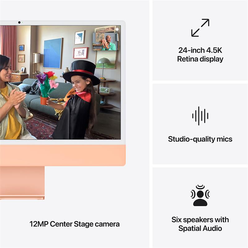 iMac 24" 4.5K Apple M4 10C CPU 10C GPU 16GB 512GB Oranžový SK