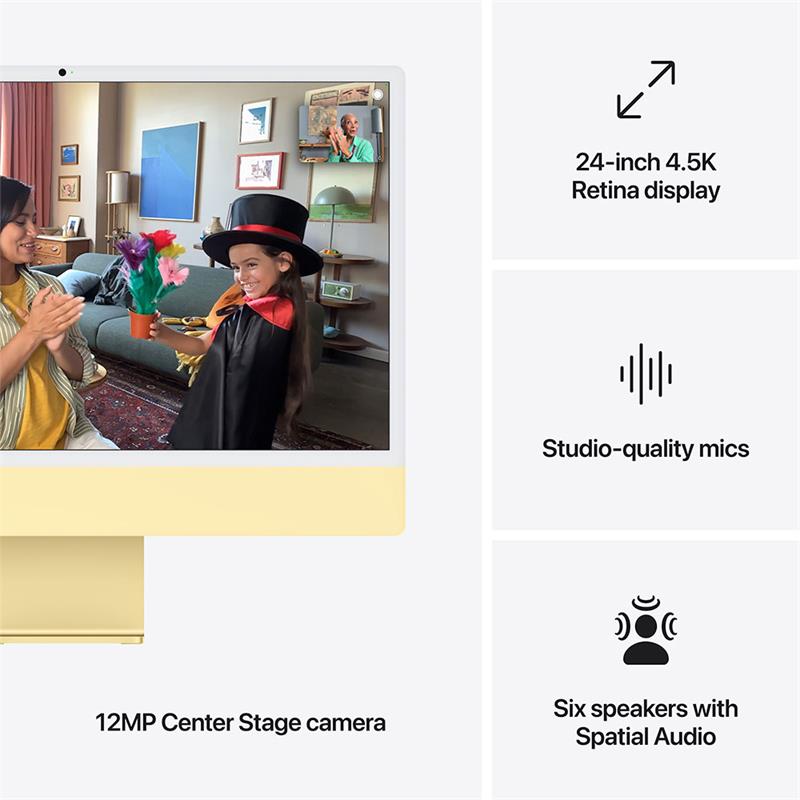 iMac 24" 4.5K Apple M4 10C CPU 10C GPU 24GB 512GB Žltý SK