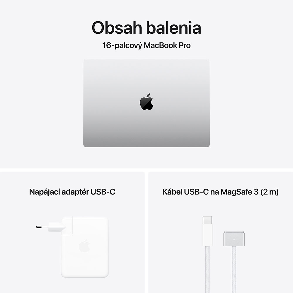 MacBook Pro 16" Apple M4 Pro 14C CPU 20C GPU 48GB 512GB Strieborný SK