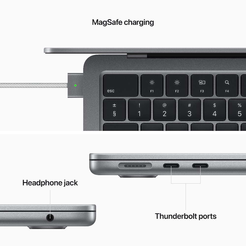 MacBook Air 13" Apple M2 8core CPU 8core GPU 16GB 256GB Vesmírně Šedý CZ
