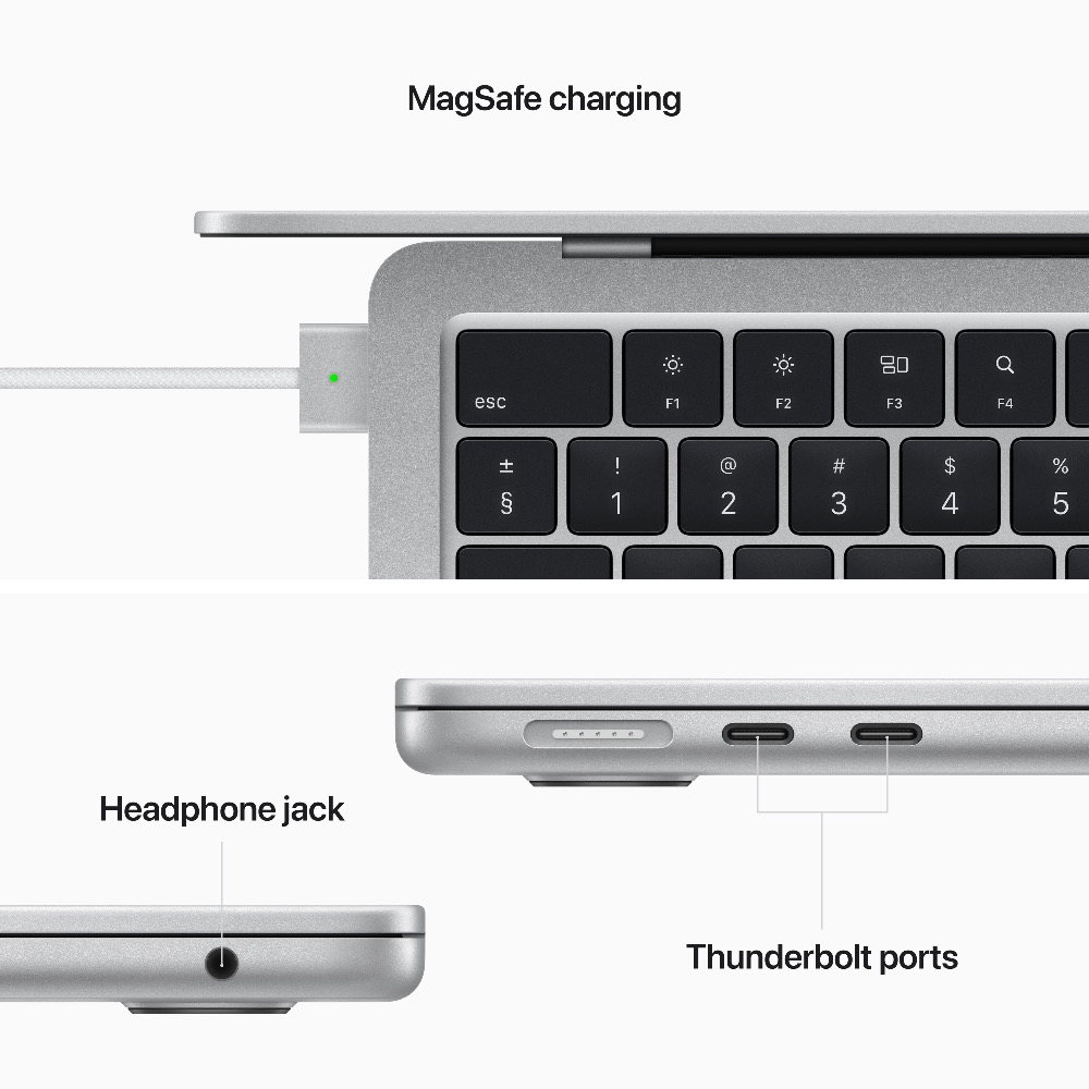 MacBook Air 13" Apple M2 8core CPU 8core GPU 16GB 256GB Stříbrný CZ