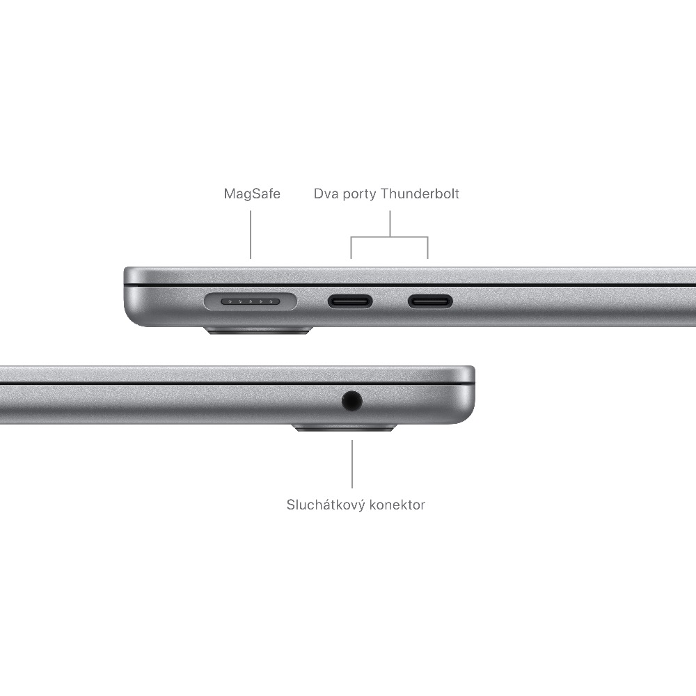 MacBook Air 13" Apple M3 8core CPU 8core GPU 16GB 256GB Vesmírně Šedý CZ
