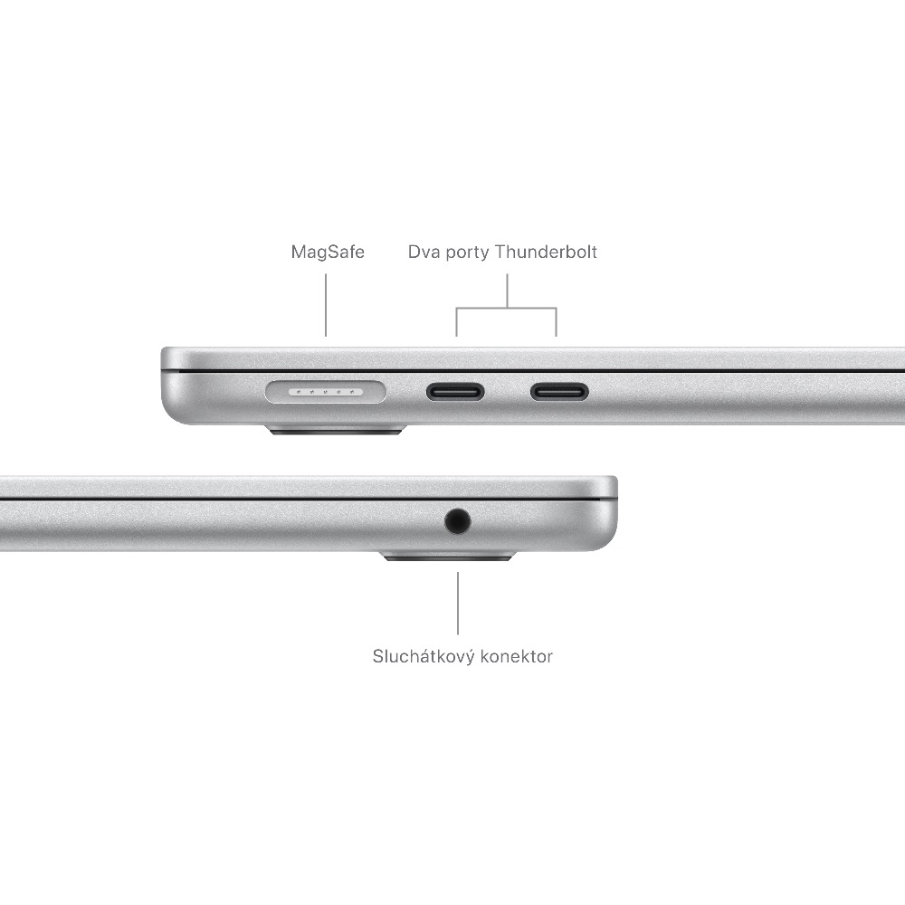 MacBook Air 13" Apple M3 8core CPU 8core GPU 16GB 256GB Stříbrný CZ