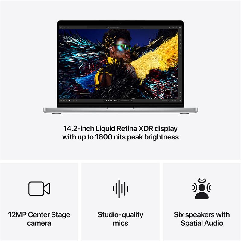 MacBook Pro 14" Apple M4 Pro 14C CPU 20C GPU 24GB 1TB Strieborný SK